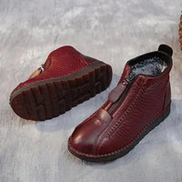 Ladies' Winter Ankle Boots - CozyStep-Red-3.0-State of Style