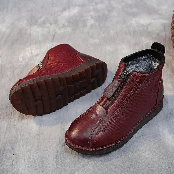 Ladies' Winter Ankle Boots - CozyStep-Red-3.0-State of Style