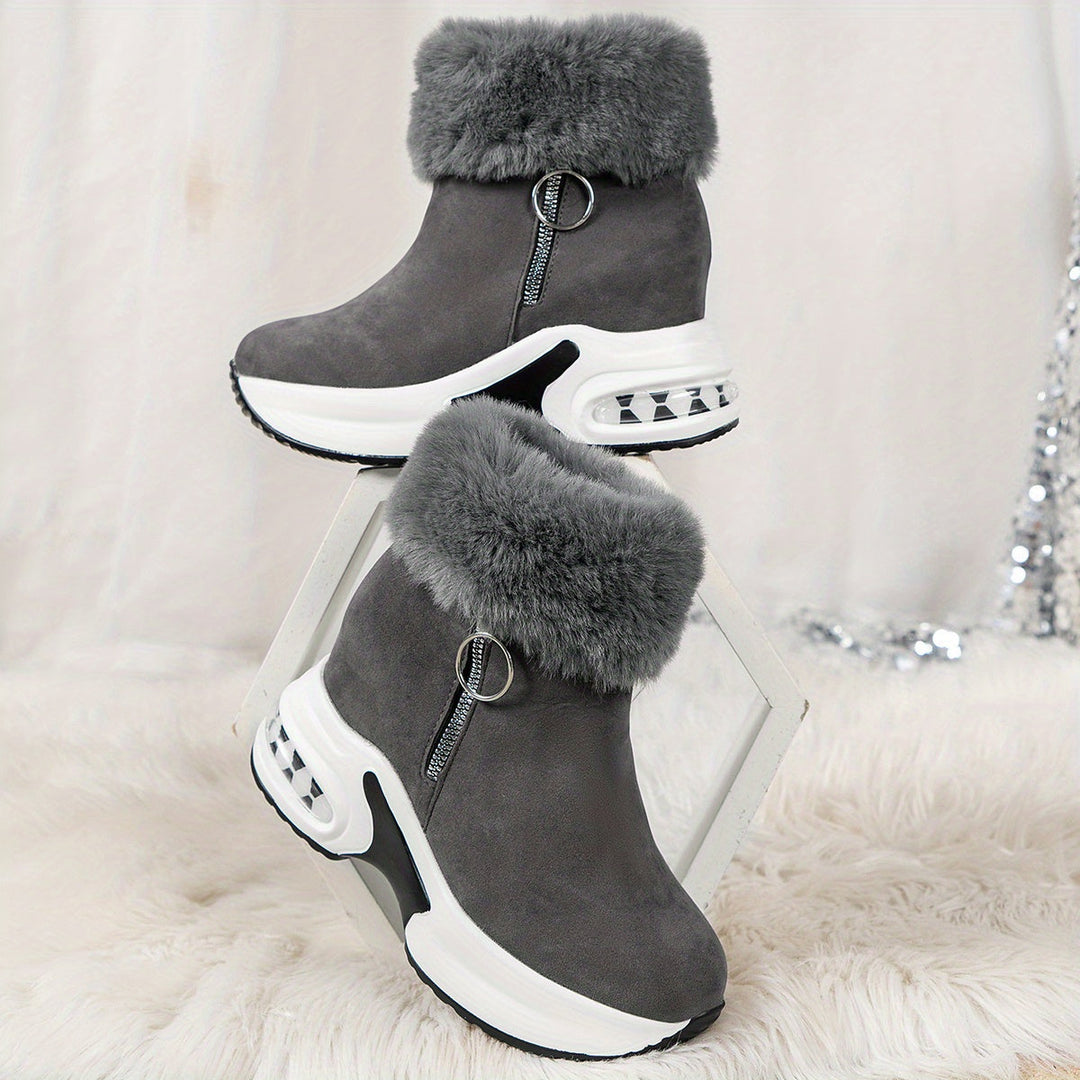 Ladies Winter Comfort Boots - Elise-Grey-3-State of Style