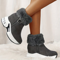 Ladies Winter Comfort Boots - Elise-Grey-3-State of Style