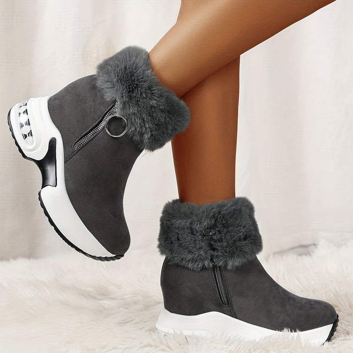 Ladies Winter Comfort Boots - Elise-Grey-3-State of Style