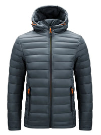 Ladies Winter Puffer Jacket with Hood - Arwen-Grey-S-State of Style