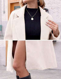 Ladies' Winter Wool Coat with Notch Lapels - Sofia-Beige-XS-State of Style