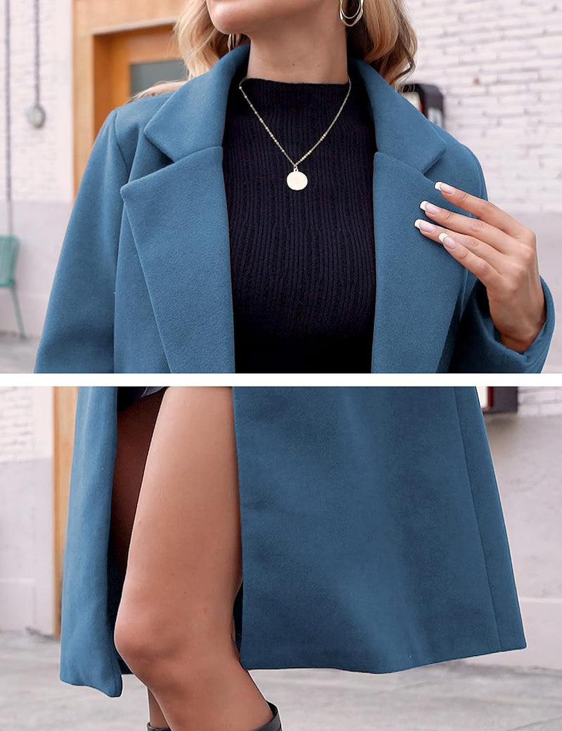 Ladies' Winter Wool Coat with Notch Lapels - Sofia-Beige-XS-State of Style