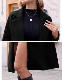 Ladies' Winter Wool Coat with Notch Lapels - Sofia-Beige-XS-State of Style