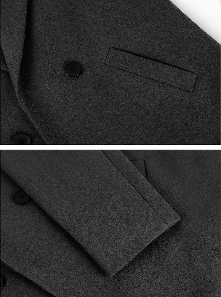 Ladies' Winter Wool Coat with Notch Lapels - Sofia-Beige-XS-State of Style