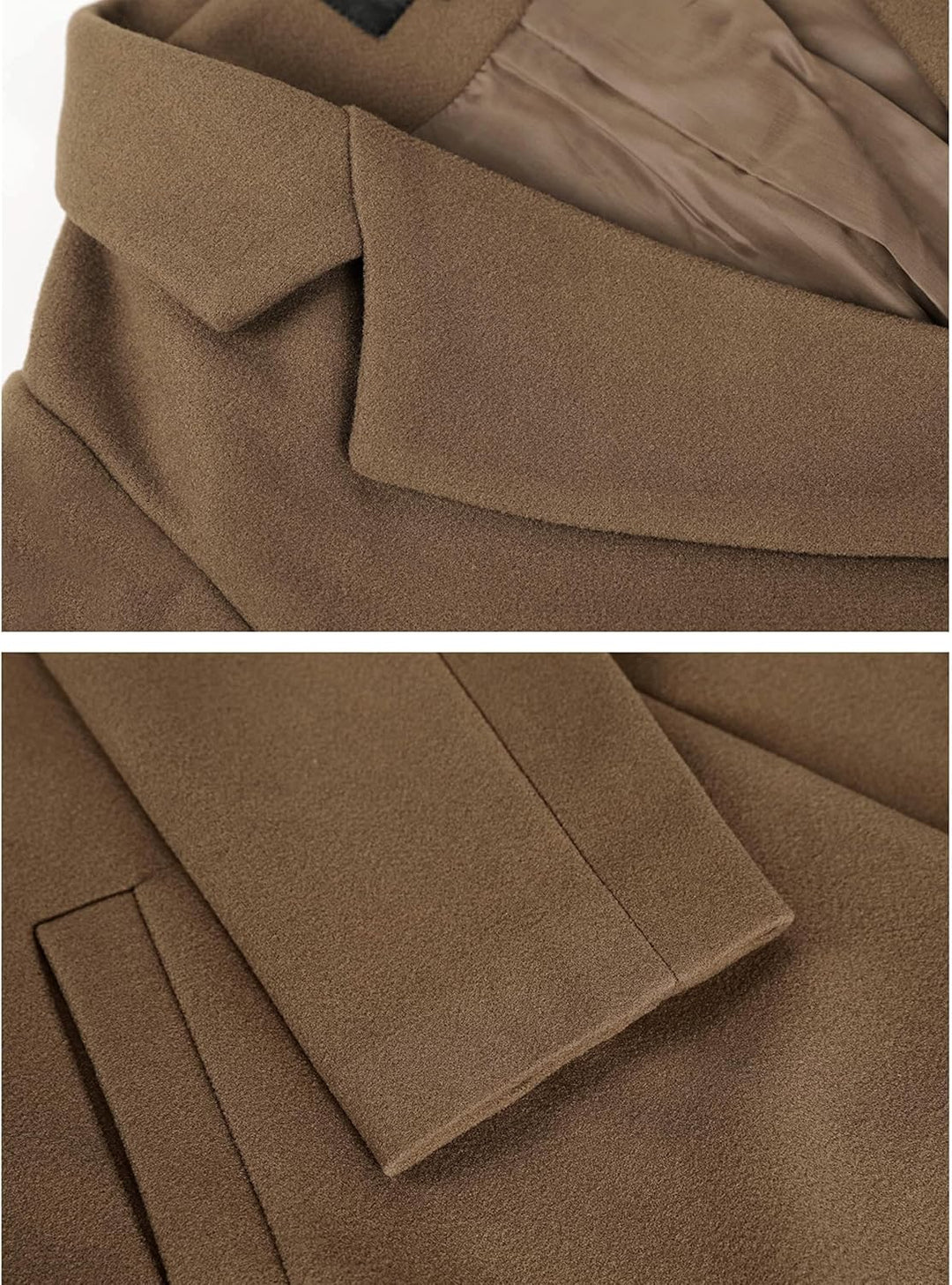 Ladies' Winter Wool Coat with Notch Lapels - Sofia-Beige-XS-State of Style