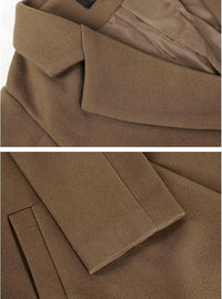 Ladies' Winter Wool Coat with Notch Lapels - Sofia-Beige-XS-State of Style