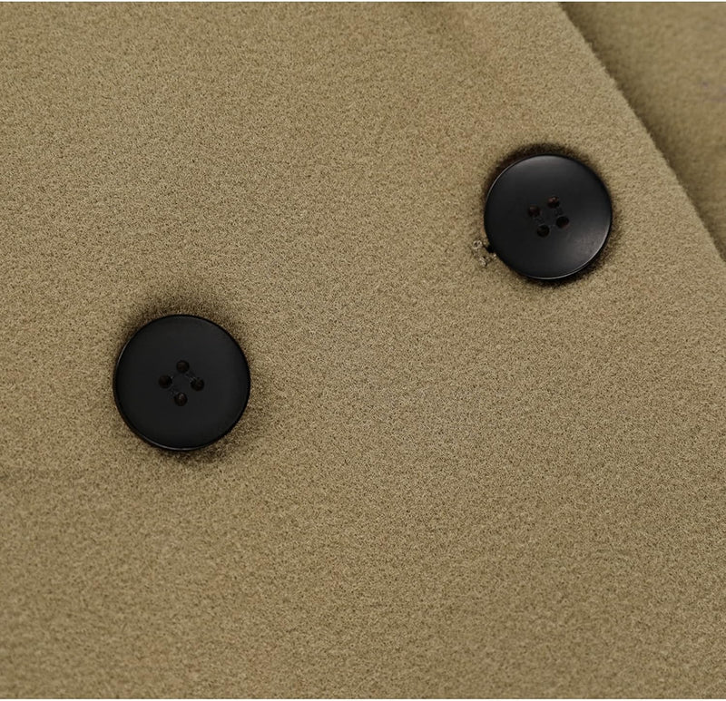 Ladies' Winter Wool Coat with Notch Lapels - Sofia-Beige-XS-State of Style