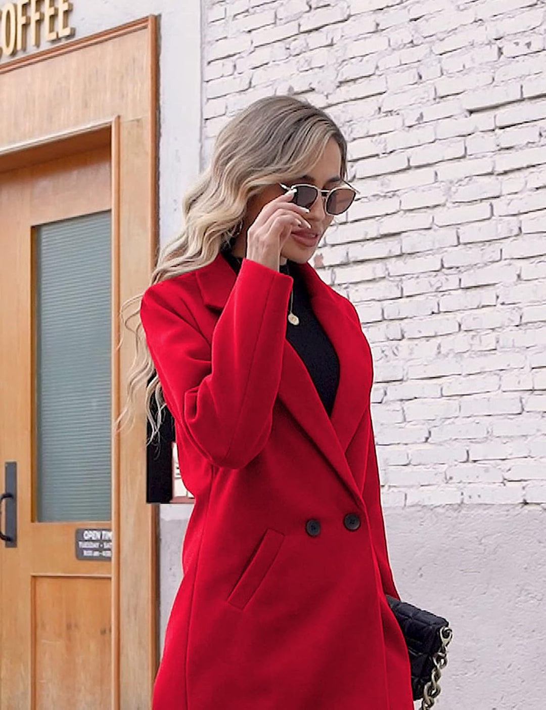 Ladies' Winter Wool Coat with Notch Lapels - Sofia-Beige-XS-State of Style