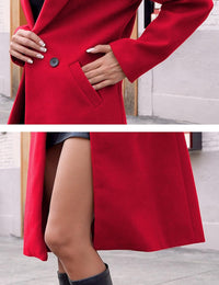 Ladies' Winter Wool Coat with Notch Lapels - Sofia-Beige-XS-State of Style