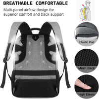 Slim Anti-Theft Laptop Backpack with USB Charging Port