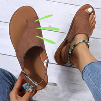 Lara - Orthopedische Corrigerende Koffiekleur Sandalen-Koffie-35-State of Style