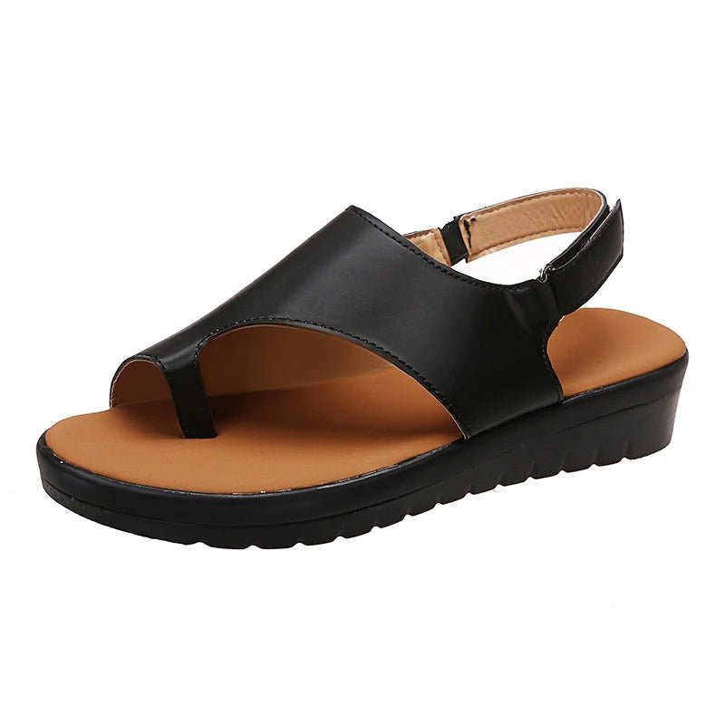 Lara - Orthopedische Corrigerende Koffiekleur Sandalen-Zwart-35-State of Style