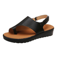 Lara - Orthopedische Corrigerende Koffiekleur Sandalen-Zwart-35-State of Style