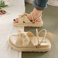 Lara - Orthopedische Olijfgroene Strikslippers-Beige-36-State of Style