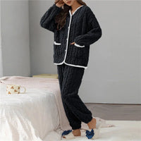 Lara Pyjama Set | Classic, Stylish, Warm & Timeless-Black-M-State of Style