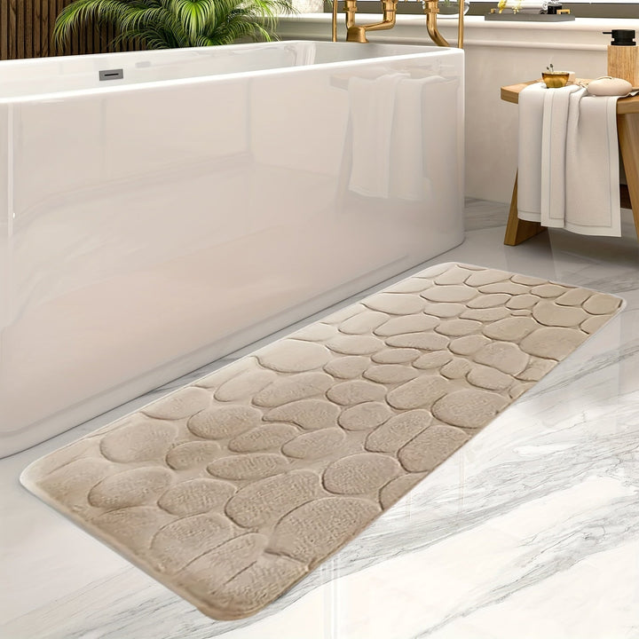 Large Bath Mat with Stripes - Aurora-Apricot-50x120cm-State of Style