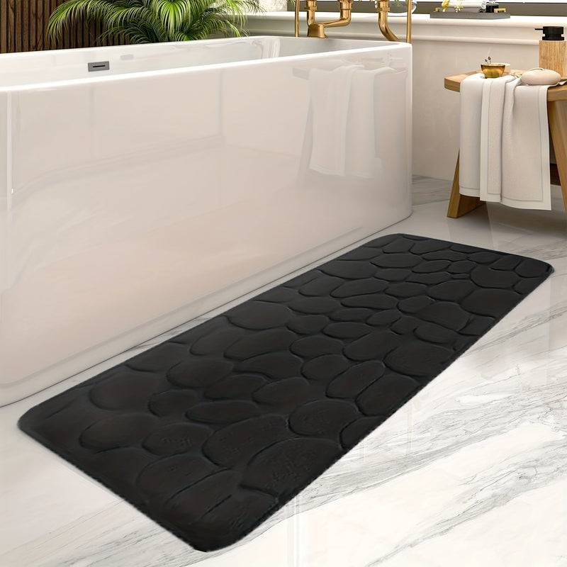 Large Bath Mat with Stripes - Aurora-Black-50x120cm-State of Style