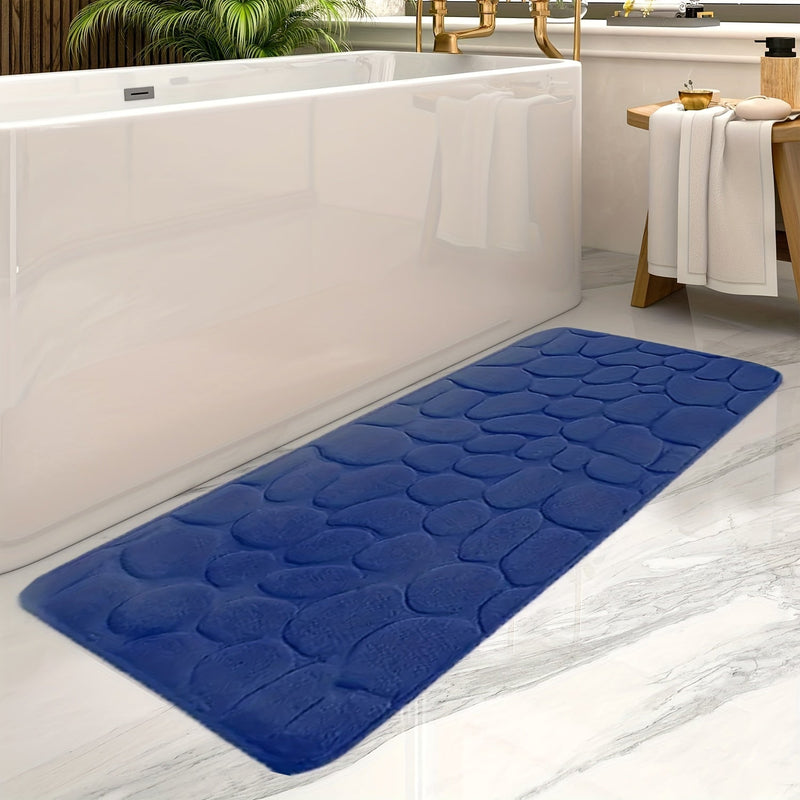 Large Bath Mat with Stripes - Aurora-Blue-50x120cm-State of Style