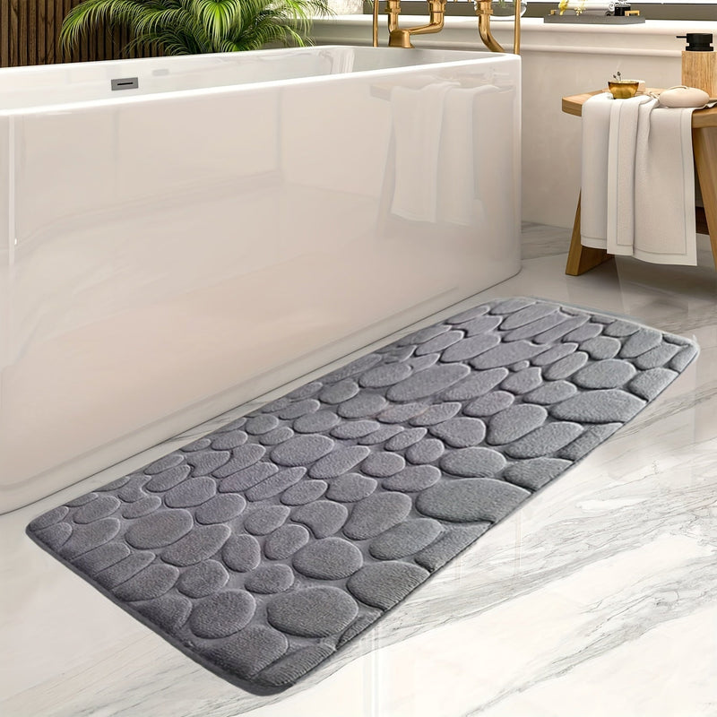 Large Bath Mat with Stripes - Aurora-Grey-50x120cm-State of Style