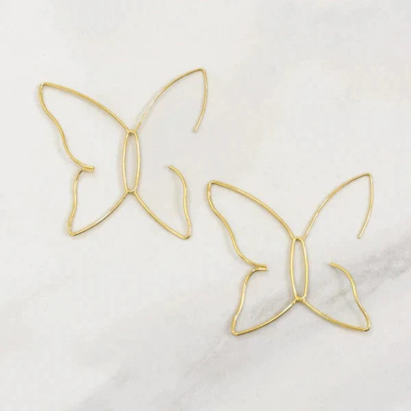 Large Butterfly Earrings | Women's Jewellery-Gold-State of Style