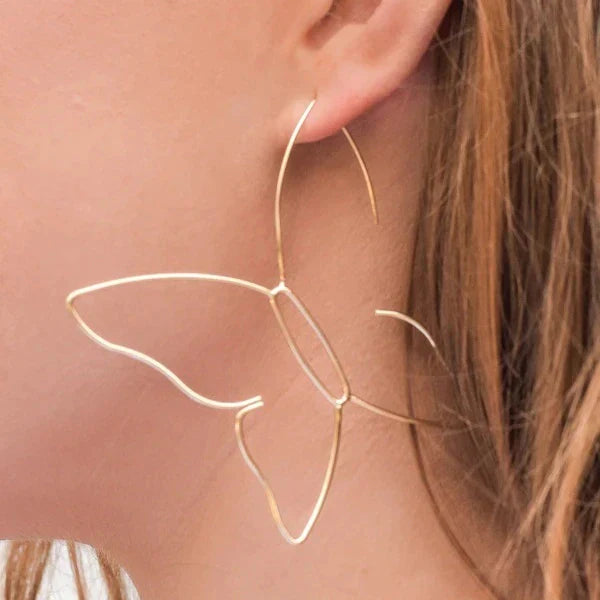 Large Butterfly Earrings | Women's Jewellery-Gold-State of Style