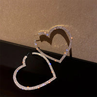 Large Crystal Heart Earrings | Sparkle with Style-Gold-State of Style