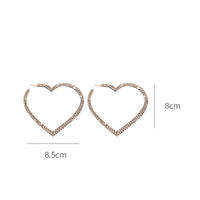 Large Crystal Heart Earrings | Sparkle with Style-Gold-State of Style