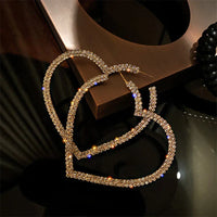 Large Crystal Heart Earrings | Sparkle with Style-Gold-State of Style