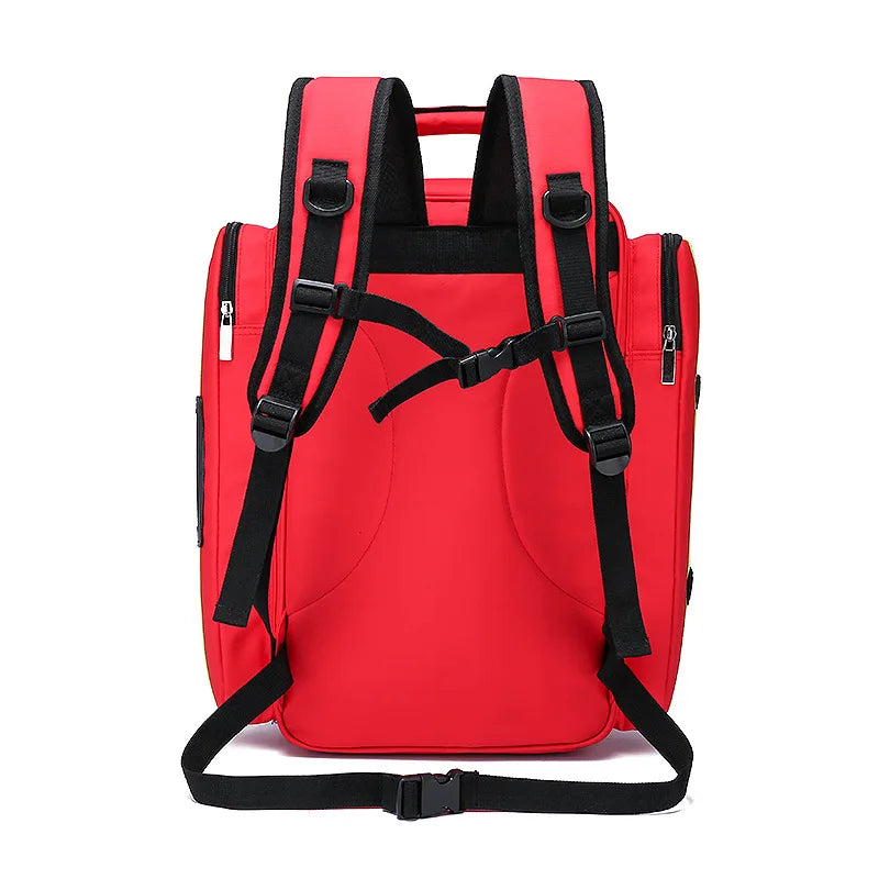 Large First Aid and Survival Backpack - RescueReady-Red-State of Style