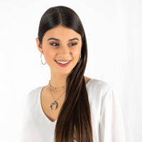 Large Hoop Earrings - Celeste-2 cm-Silver-State of Style