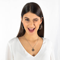 Large Hoop Earrings - Celeste-2 cm-Silver-State of Style