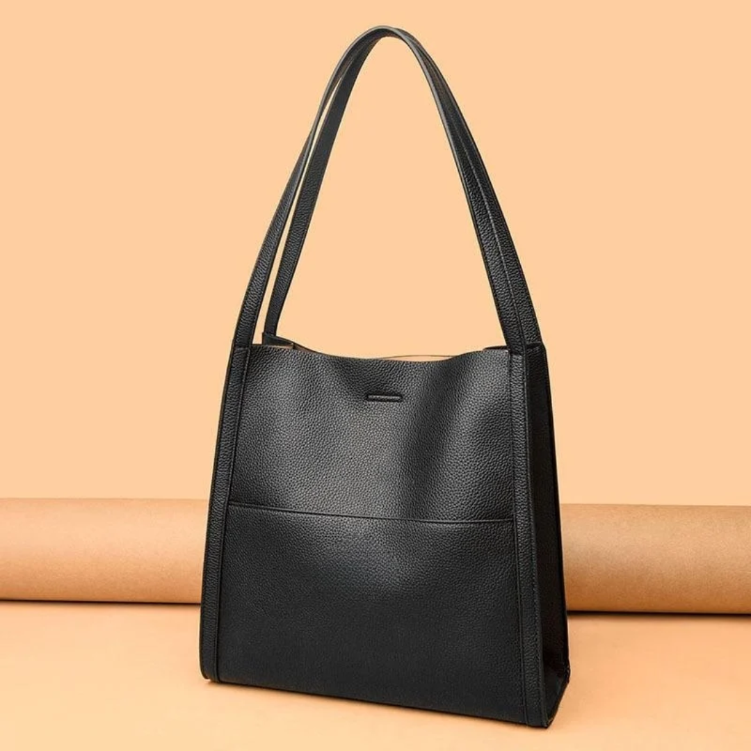 Large Leather Handbag with Royal Capacity - DailyLux-Brown-State of Style