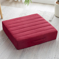 Large Meditation Cushion with Thick Foam & Soft Cover-Bordeaux Red-State of Style