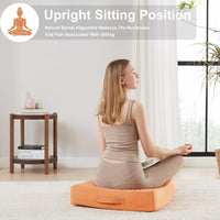 Large Meditation Cushion with Thick Foam & Soft Cover-Bordeaux Red-State of Style