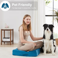 Large Meditation Cushion with Thick Foam & Soft Cover-Bordeaux Red-State of Style