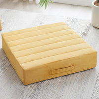 Large Meditation Cushion with Thick Foam & Soft Cover-Yellow-State of Style
