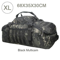 Large Tactical Duffel Bag and Backpack - TrailTrek Duffle-M-Black-State of Style