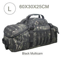 Large Tactical Duffel Bag and Backpack - TrailTrek Duffle-M-Black-State of Style