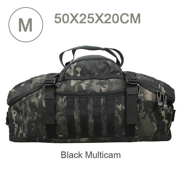 Large Tactical Duffel Bag and Backpack - TrailTrek Duffle-M-Black-State of Style