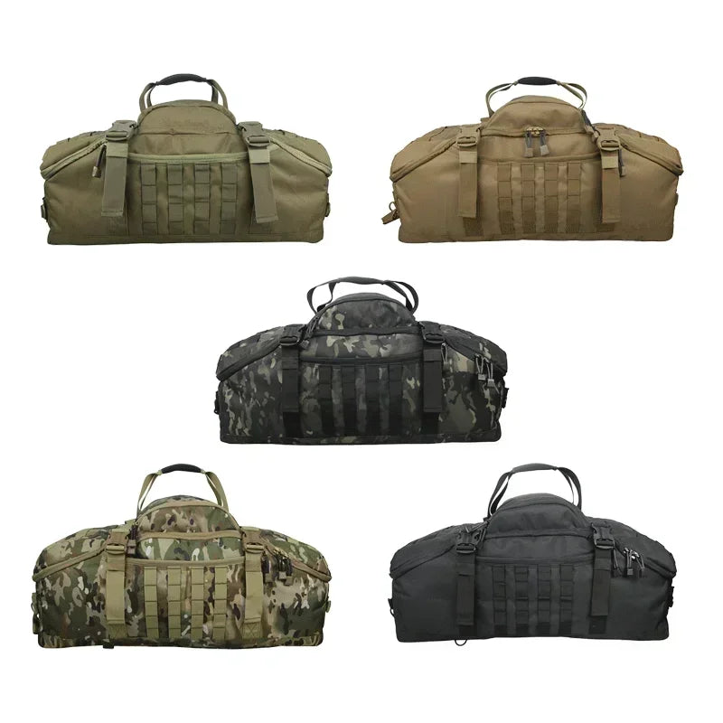 Large Tactical Travel Bag and Backpack - TrailTrek Duffle-Black-L-State of Style