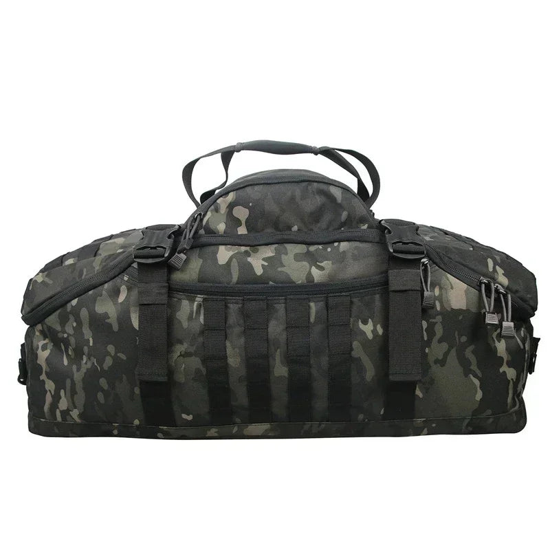 Large Tactical Travel Bag and Backpack - TrailTrek Duffle-Black-L-State of Style