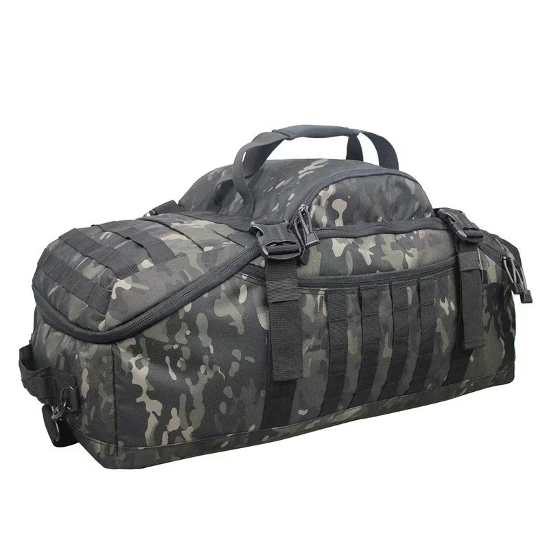 Large Tactical Travel Bag and Backpack - TrailTrek Duffle-Black-L-State of Style