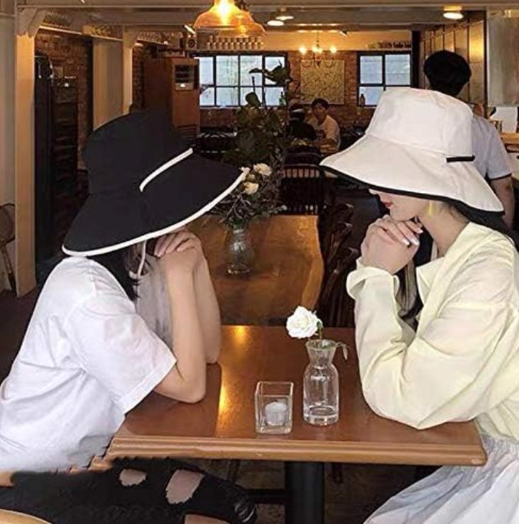 Large women's sun hat with wide brim - Livia-Black-State of Style