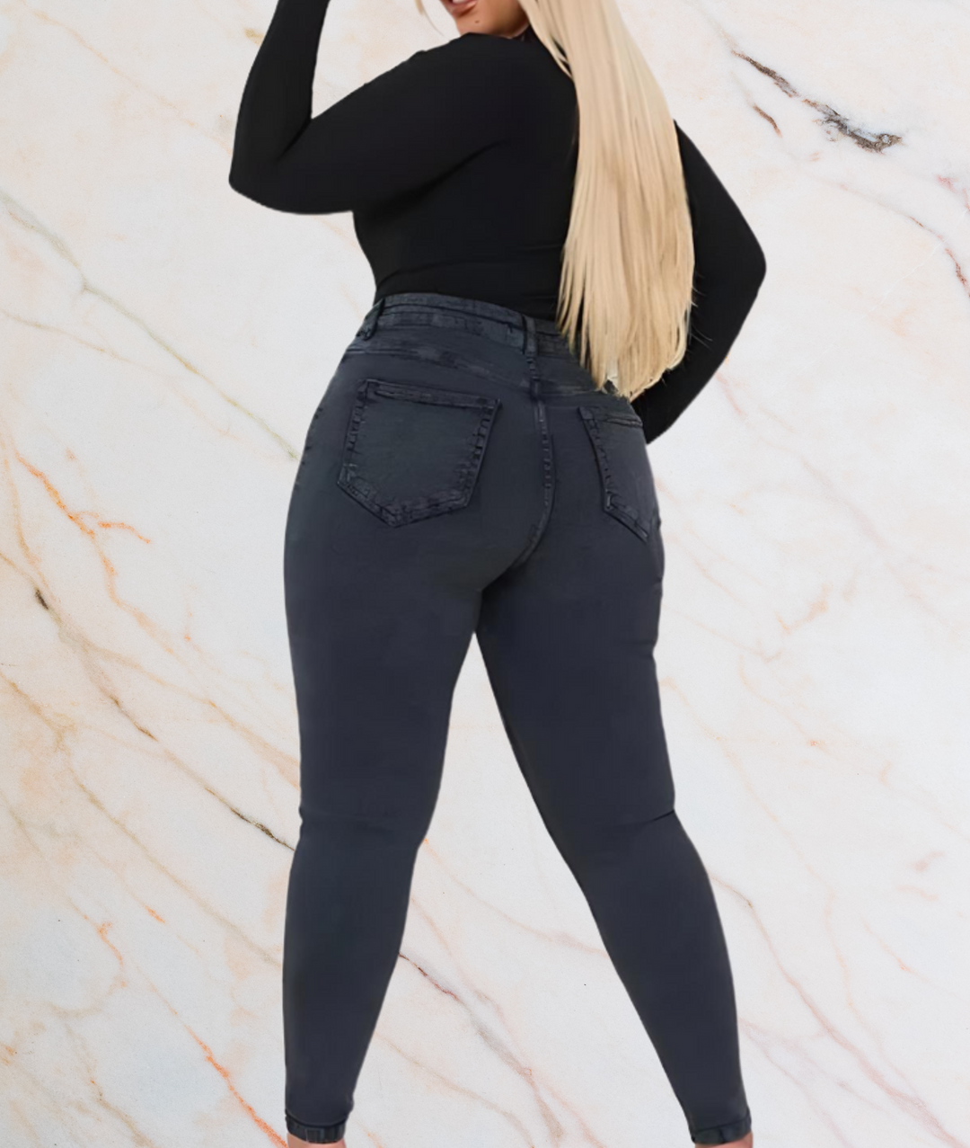 Larisa – High-Waisted Plus Size Jeans with a Flattering Fit-S-Blue-State of Style