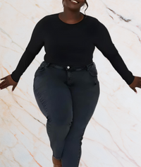 Larisa – High-Waisted Plus Size Jeans with a Flattering Fit-S-Blue-State of Style