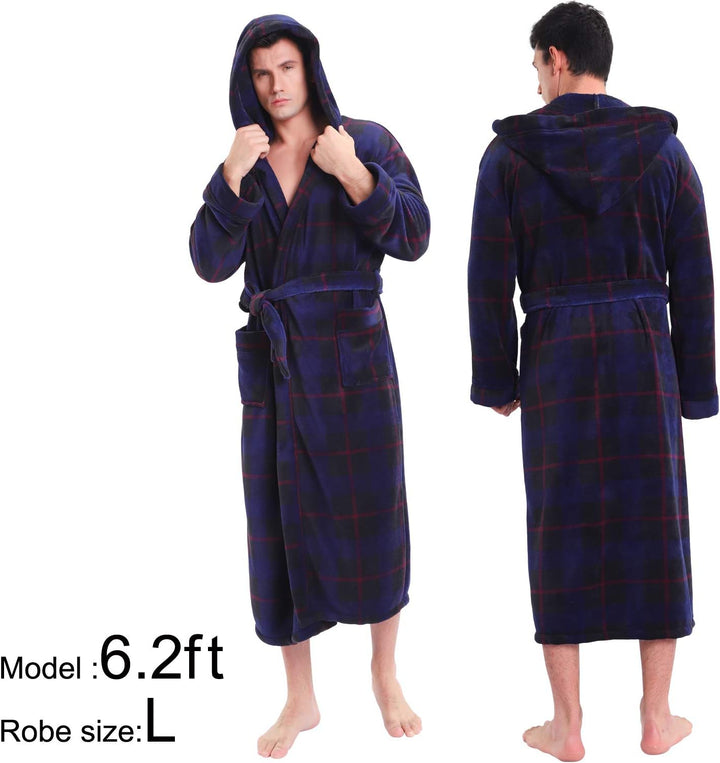 Lars Luxury Men's Robe with Hood-Black-S-State of Style