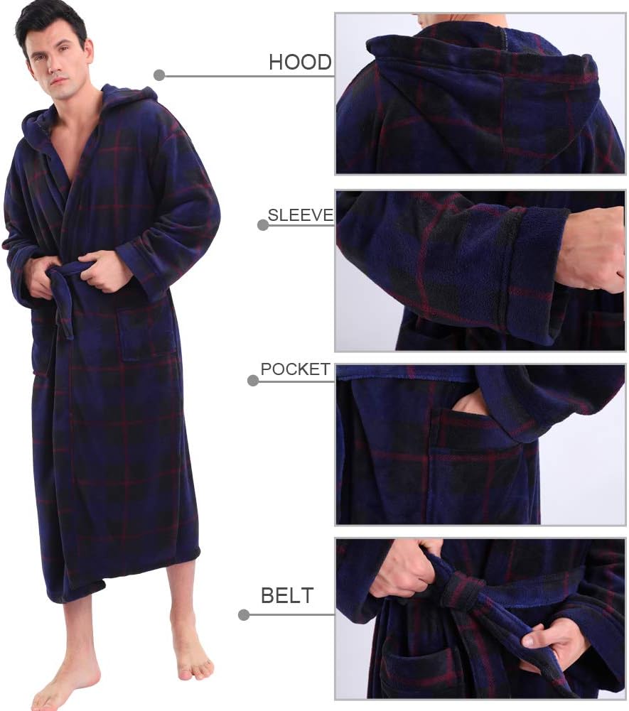 Lars Luxury Men's Robe with Hood-Black-S-State of Style