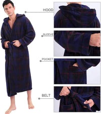 Lars Luxury Men's Robe with Hood-Black-S-State of Style
